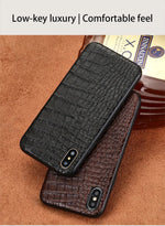 iPhone Case Genuine Crocodile Leather Impact-Resistant