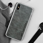 iPhone Case Leather Back Drop-Resistant Fitted Design