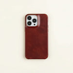 iPhone Case Oil-Waxed Leather MagSafe Compatible Shockproof