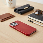iPhone Case Oil-Waxed Leather MagSafe Compatible Shockproof