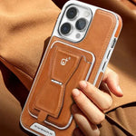 iPhone Wallet Case Leather Built-In Kickstand Card Holder