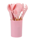 Heat Resistant Silicone and Wood Cooking Utensil Set
