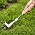 Präzisions-Unkrauthacke aus Edelstahl im L-Design für den Garten