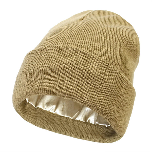 Noor Silk Winter Hat – Wool & Silk – Frizz Protection for Hair