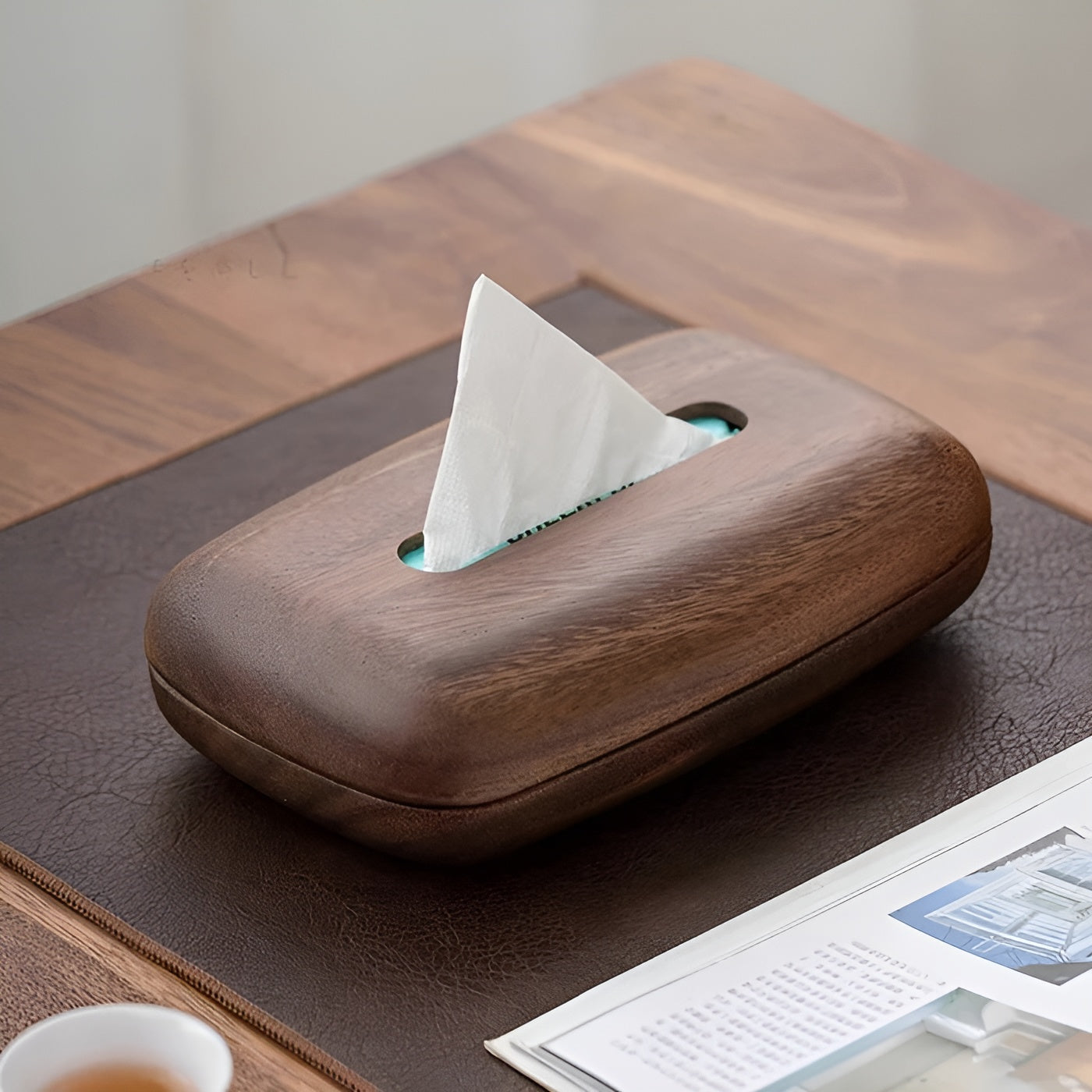 Eleganter Serviettenhalter aus Holz für stilvolle Akzente