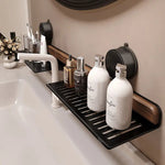 Elegant Wooden Shelf for Your Sink – Organized Without Drilling