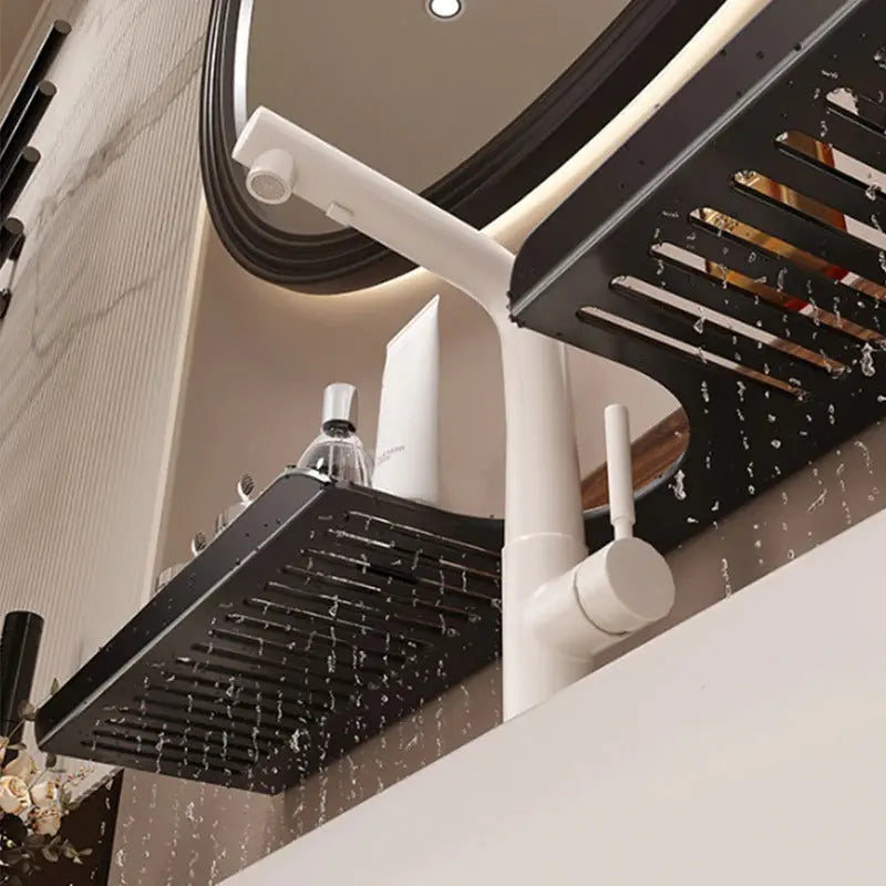 Elegant Wooden Shelf for Your Sink – Organized Without Drilling
