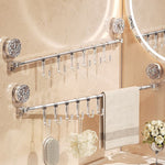 Wall Mount | Space-Saving Organization without Drilling | Expandable, Suction Cup, Hooks | OrdnungMeister