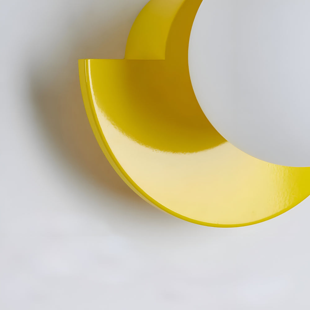 Modern Semi-Circular Wall Lamp with LED Lighting for Indoors