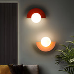 Modern Semi-Circular Wall Lamp with LED Lighting for Indoors