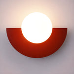 Modern Semi-Circular Wall Lamp with LED Lighting for Indoors