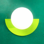 Modern Semi-Circular Wall Lamp with LED Lighting for Indoors