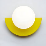 Modern Semi-Circular Wall Lamp with LED Lighting for Indoors