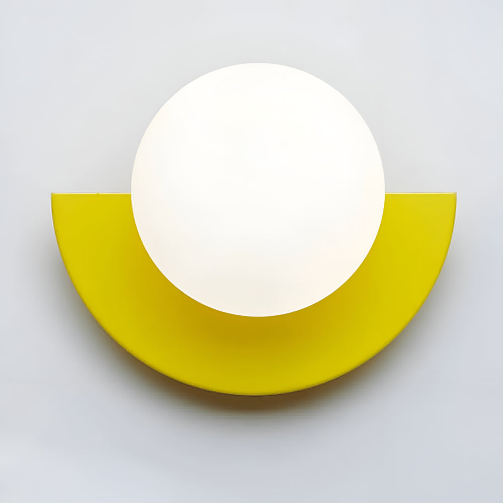 Modern Semi-Circular Wall Lamp with LED Lighting for Indoors