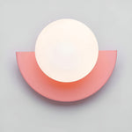 Modern Semi-Circular Wall Lamp with LED Lighting for Indoors