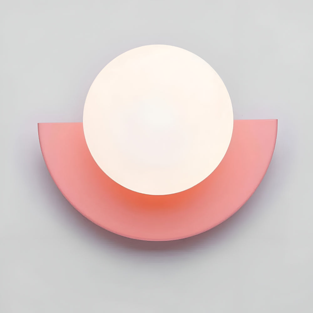 Modern Semi-Circular Wall Lamp with LED Lighting for Indoors