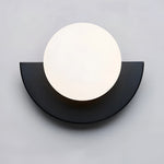 Modern Semi-Circular Wall Lamp with LED Lighting for Indoors