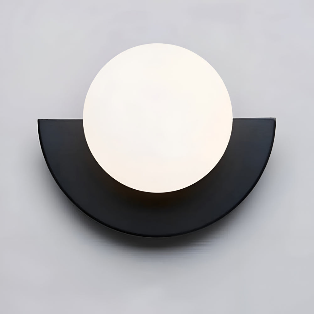 Modern Semi-Circular Wall Lamp with LED Lighting for Indoors