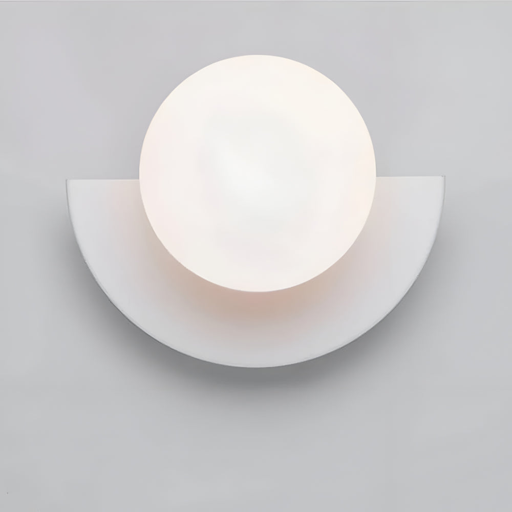 Modern Semi-Circular Wall Lamp with LED Lighting for Indoors