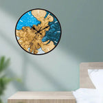 Natural Wood Wall Clock with Resin Coating | Silent Quartz Mechanism