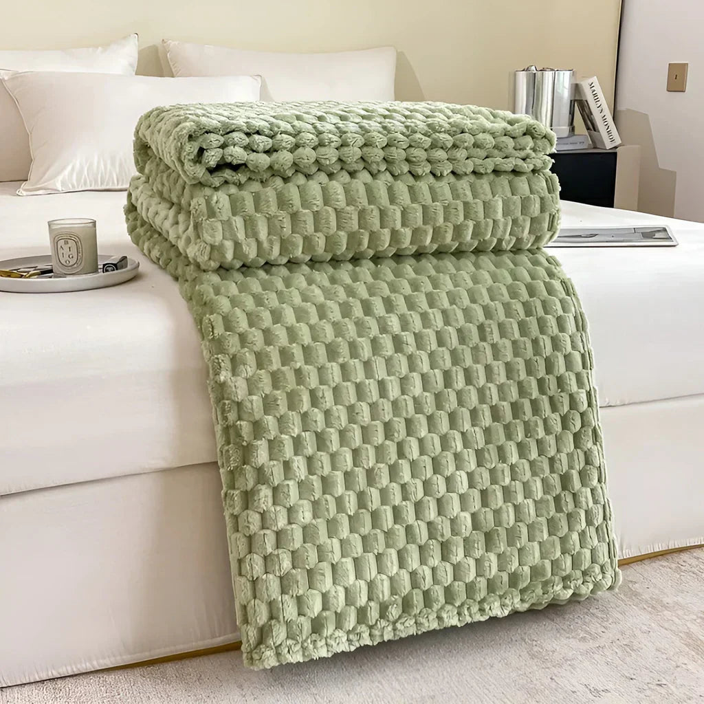 WohlfühlDecke - Luxuriöse Fleece-Decke für Sofa und Bett