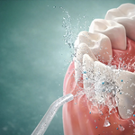 Water jet device for thorough oral hygiene | Flexibly adjustable cleaning modes | Replaceable nozzles