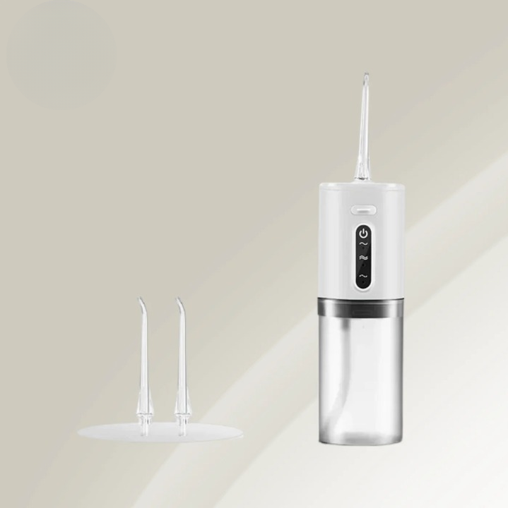 Water jet device for thorough oral hygiene | Flexibly adjustable cleaning modes | Replaceable nozzles