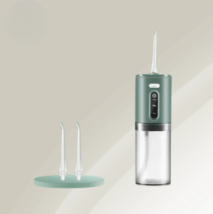 Water jet device for thorough oral hygiene | Flexibly adjustable cleaning modes | Replaceable nozzles