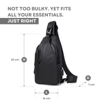 Sicherheitsfreundliche Schultertasche | Wasserfest und Diebstahlsicher