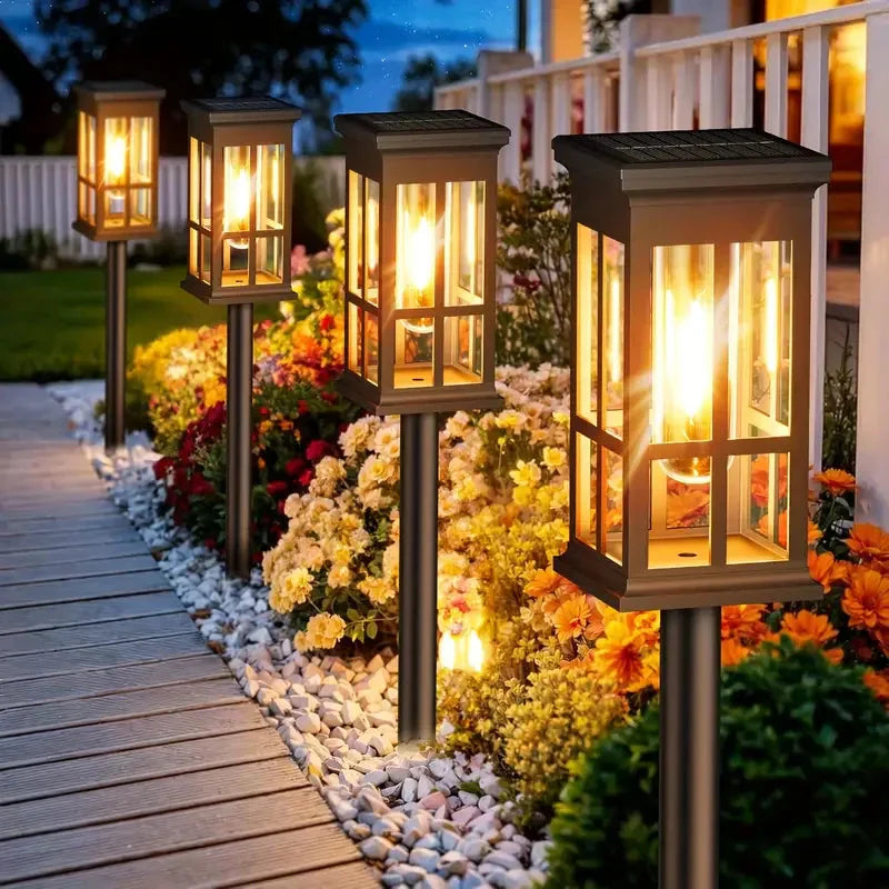 Solar-Powered Garden Light with Automatic Dusk Sensor