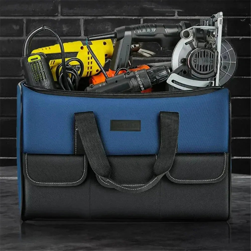 Multifunctional Tool Bag with Compartments | Water-Resistant Material | Self-Standing
