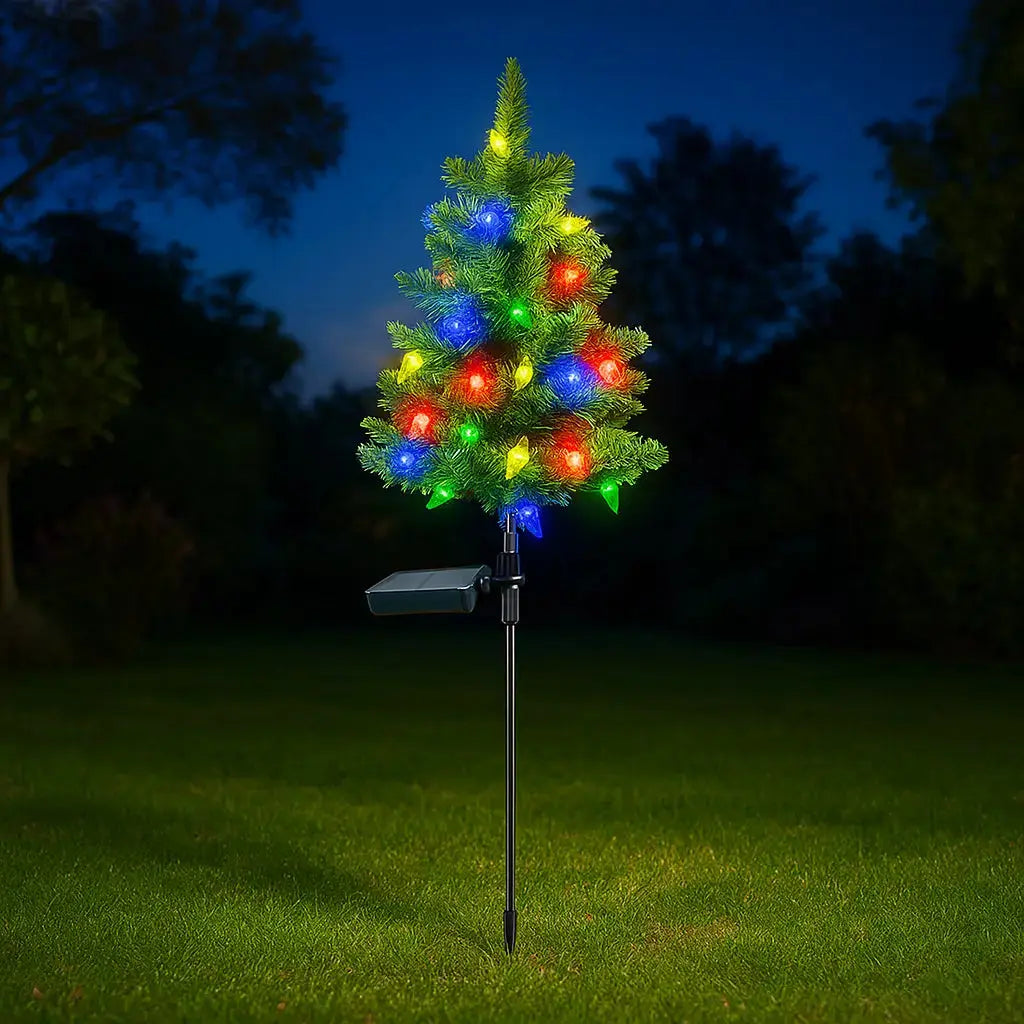 Wetterfester Solar-Weihnachtsbaum – Strahlend schön für festliche Wintertage