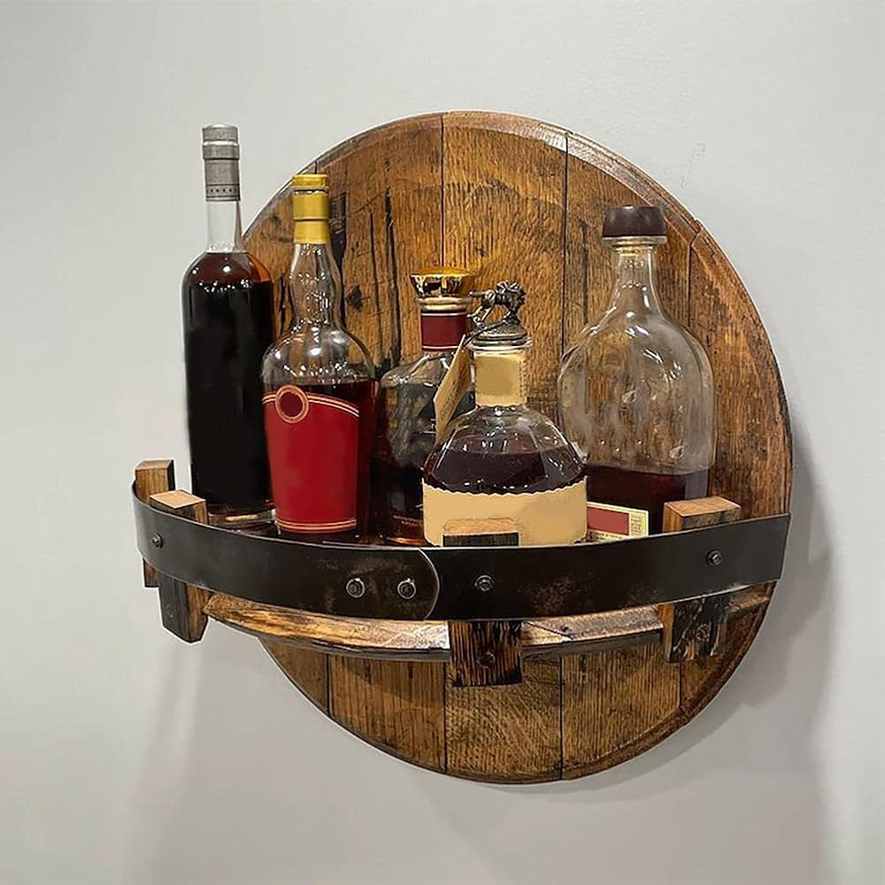 Rustikales Whiskey Regal: Einzigartiges Bar-Zubehör für Zuhause