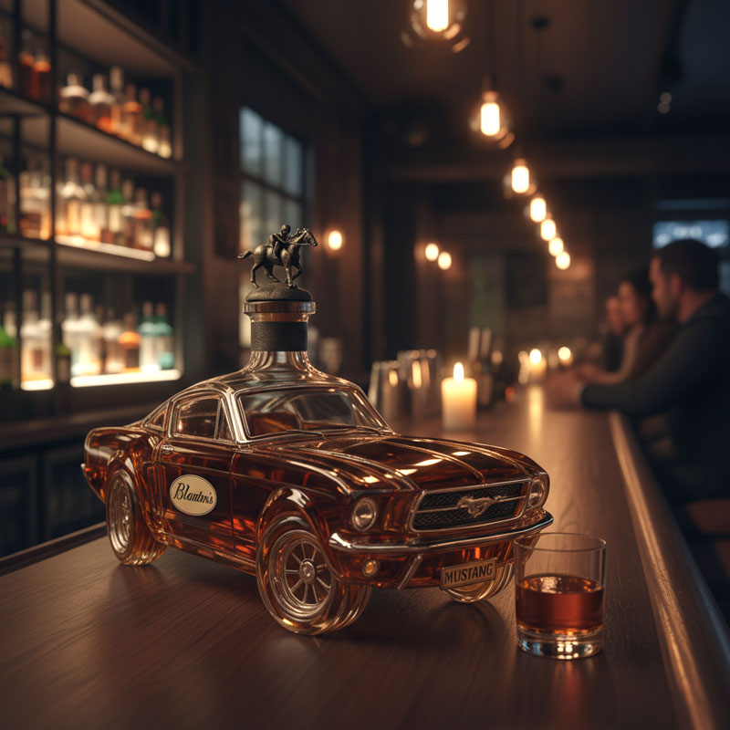 Whiskey Decanter in Sports Car Design | Elegant Glass Shape