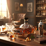 Whiskey Decanter in Sports Car Design | Elegant Glass Shape