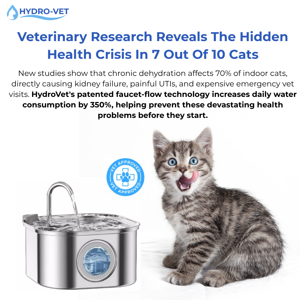 AquaSoft Pet Drinking Fountain - 3.2L, Stainless Steel, LED & 5-Stage Filtration