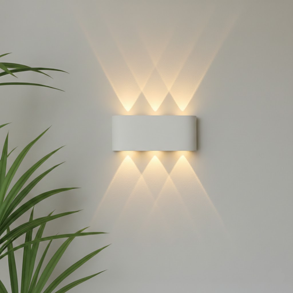 Modern LED Wall Light in Aluminum for Indoor and Outdoor