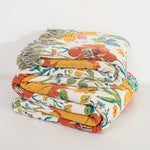 Colorful cotton blanket for a blooming living experience