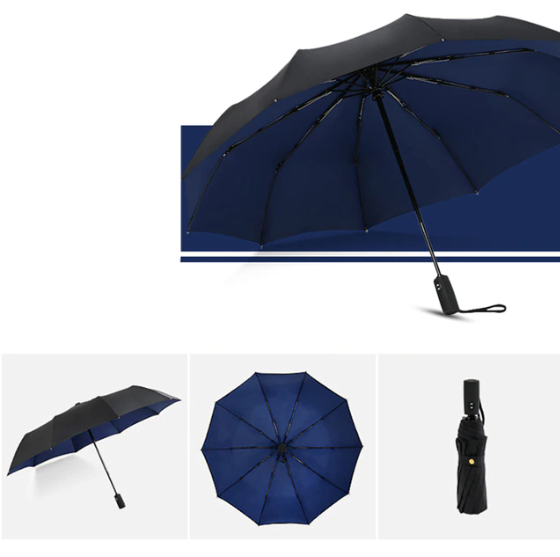 Robuster Sturm-Regenschirm mit Windschutz