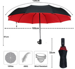Robuster Sturm-Regenschirm mit Windschutz