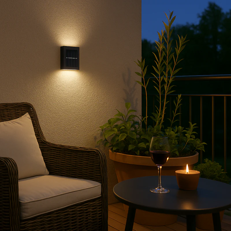 Solarbetriebene LED Außenwandleuchten – Wetterfeste Beleuchtung für Garten und Balkon mit automatischem Dämmerungssensor