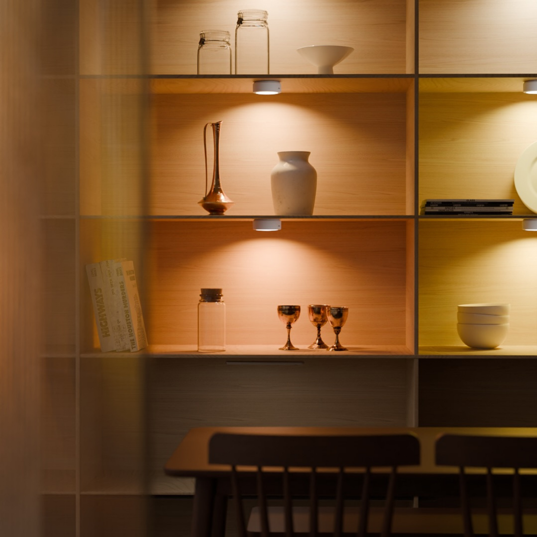 Cordless LED Motion Sensor Light - Rechargeable, Adjustable Brightness, Easy Installation for Shelves, Cabinets & Hallways