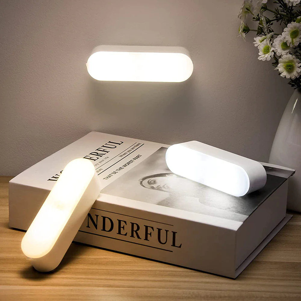 Wireless Motion Sensor Wall Light - Rechargeable LED Lamp for Security