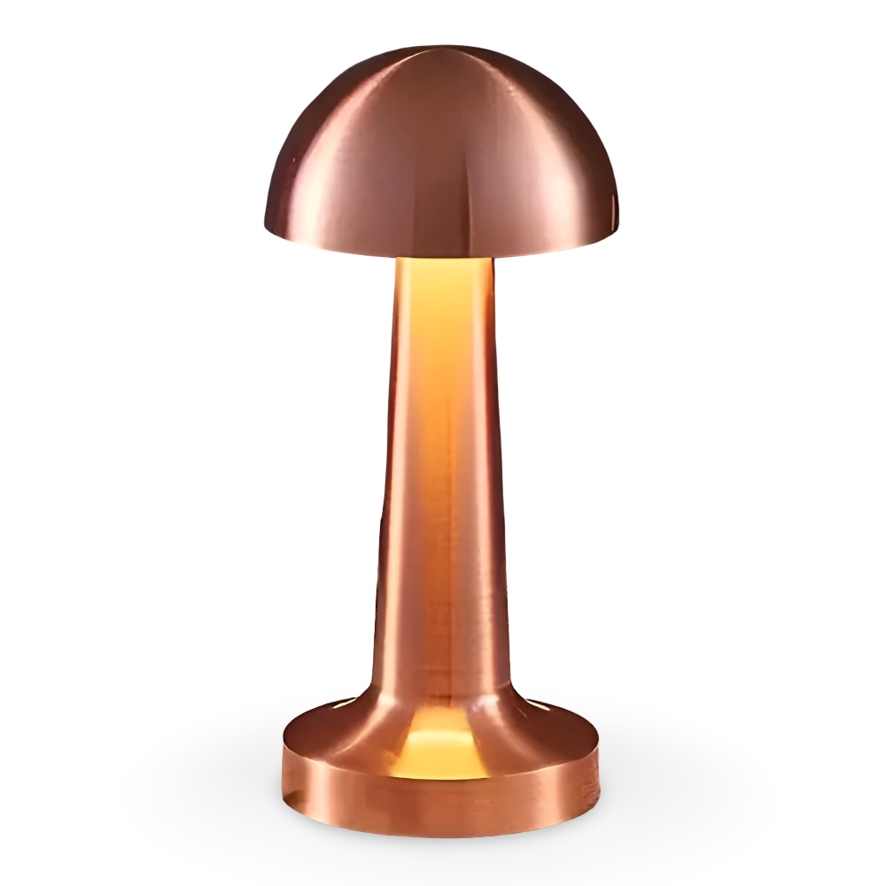 Kabellose Retro-Pilz-Tischlampe – Flexible LED Nachttischlampe mit dimmbarer Helligkeit