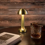 Kabellose Retro-Pilz-Tischlampe – Flexible LED Nachttischlampe mit dimmbarer Helligkeit