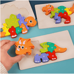 Holz-Dino-Puzzle - Wähle dein Abenteuer mit Dinosauriern