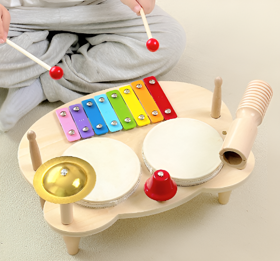 Holz Schlagzeug Set - Musikalisches Spiel und Kreativität