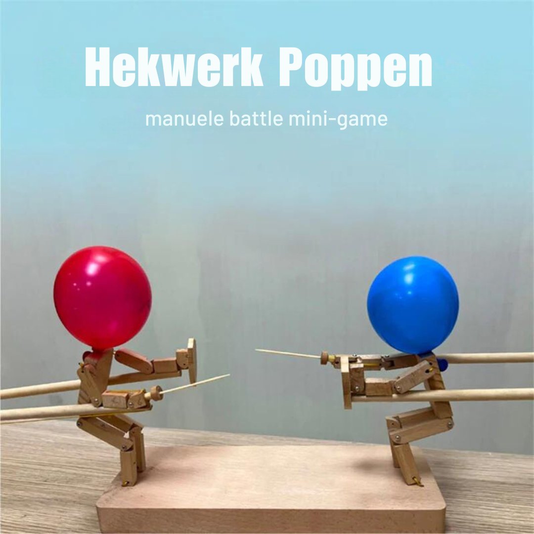 Handgefertigte Holzduellpuppen - Lernspielzeug für Kinder