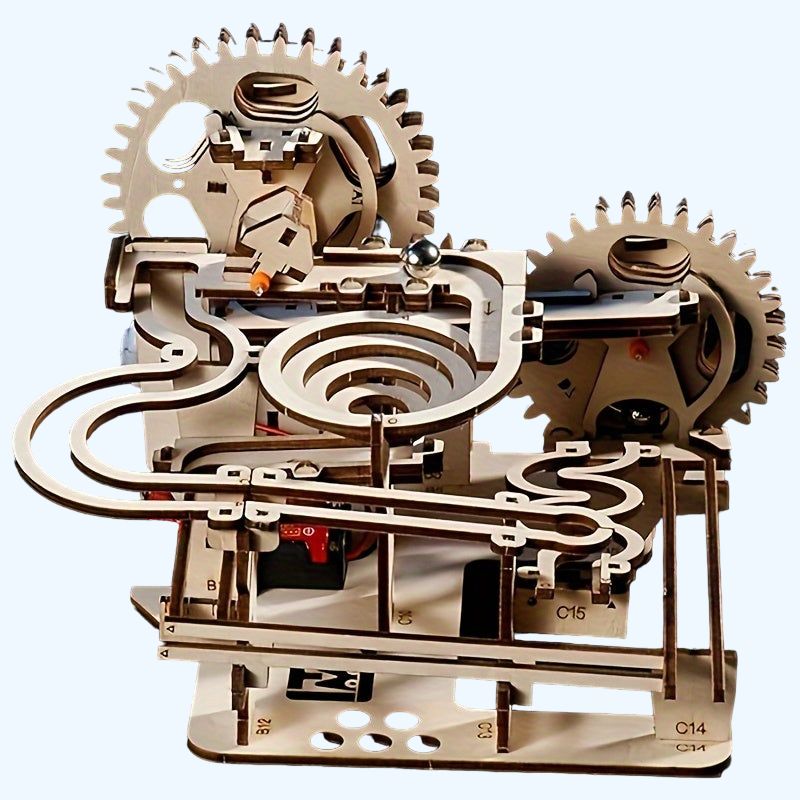 HolzHandwerk - 3D Puzzle Bahn zum Selberbauen für Lernende