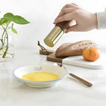 Elegant Wooden Spice Mill – Manual Salt and Pepper Grinder with Gold Accents
